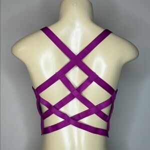 Pink Strappy Women's Bralette Size L
